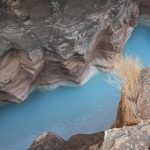 Havasu Creeks blue water flows through gorge, Grand Canyon National Park, Arizona, USA