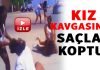 Kız kavgasında saçlar koptu elbiseler yırtıldı