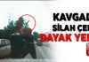 Kavgada silah çekince dayak yedi