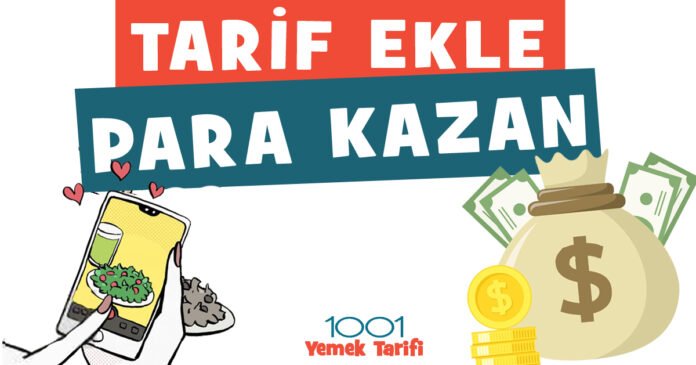 internetten para kazan Sunum fotoğrafı süper mi? Öncelikle fotoğraflarınızın kalitesine dikkat edin. Fotoğraflarınızın aydınlık bir ortamda çekilmiş olması tercih edilir. Yanı sıra kullanılan sunum tabağına, aksesuarlara ve arka plana dikkat etmeniz sizi öne geçirecektir. Özet kısmı uzun mu? Özet deyip geçmeyin o kısma tarifiniz hakkında faydalı bilgiler içeren en az 3-4 cümlelik bir yazı yazın. Örneğin: Falanca mevsimde çok güzel olur, yanında şununla çok güzel olur, şu malzemeyi katarsanız nefis olur, içinde kullandığım şu malzemenin şu hastalıklara faydası var veya şeker hastalarının çok seveceği bir tarif veya Yapım aşaması fotoğraflarınız var mı? Daha sonra tarifinizde yapım aşamalarına ait fotoğraflarının olduğuna emin olun. Püf noktalarını yazdınız mı? Püf noktalarını yazdığınızdan emin olun çünkü yemek yapmak isteyen ziyaretçiler en çok kimsenin bilmediği püf noktalarını sever ev uygular. Ek bilgi verdiniz mi? Tarifiniz hakkında genel veya özel fark etmez anlamlı ek bilgiler vermeniz faydalı olabilir. (örneğin: Bu yemeği şu mevsimde yapın, şununla birlikte yapın, … malzemesini şuradan bulabilirsiniz, şu malzeme yerine şunu kullanabilirsiniz gibi) Popüler tarif gönderin. İnternette çok aranan tarifler sizi birkaç adım öne çıkarır. (örneğin: kek, kurabiye, börek, tatlı, pasta, poğaça, turşu, konserve, reçel, salça, kışlık hazırlıkları gibi…) Mevsime ve döneme uygun tarifler (örneğin dondurma, ramazan pidesi, yılbaşı hindisi, turşu, salça, reçel…) Yemeğinizin veya içindeki bir malzemenin faydalarını uzunca yazın? Örneğin bir enginar çorbası yaptıysanız enginarın faydaları: şunlardır bunlardır, şuna iyi gelir buna iyi gelir diye bilirsiniz. Yaptığınız yemeğin yanına ne iyi gider uzunca yazabilirsiniz. Bir kuru fasulye tarifi yaptık diyelim. “Yanına çok güzel bir cacık yaparsanız harika olur. Bir de pirinç veya bulgur pilavıyla beraber ana yemeğimiz tamamlanmış olur. Eğer evinizde turşu da varsa diyecek söz kalmaz bu güzel menüye. Ha bir de kuru soğan tabi 🙂” diyebilirsiniz… Tarifinizi Paylaşın: Yayınlanan tariflerinizi profilinizden takip ederek linklerini tüm sosyal medya hesaplarınızda, hikayenizde veya üye olduğunuz whatsapp veya telegram gruplarında paylaşarak fazla kişi tarafından izlenmesini sağlayabilirsiniz. Ne kadar farklı kişi tariflerinizi incelerse o kadar çok para kazanırsınız. (ama sakın aynı kullanıcı çok fazla tıklama hatasına düşmesin hesabınız bloke olabilir ve biriken ödemeleriniz ödenmez.)